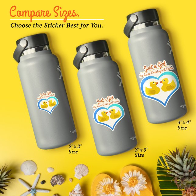 Just a Girl Who Loves Cruising and Ducks–Vacation Aufkleber (Just a Girl Who Loves Cruising & Ducks–Vacation Waterproof Vinyl Sticker–Choose the Your Size.)