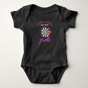 Just A Girl Who Loves Darts Baby Strampler