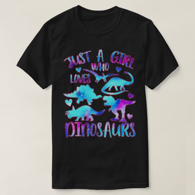 Just a Girl Who Loves Dinosaurs - Dinosaur Theme T T-Shirt (Design vorne)