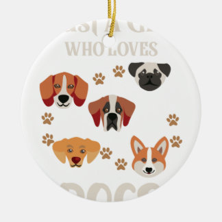Just-a-Girl-Who-Loves-Dogs-Dog-Lover Keramik Ornament