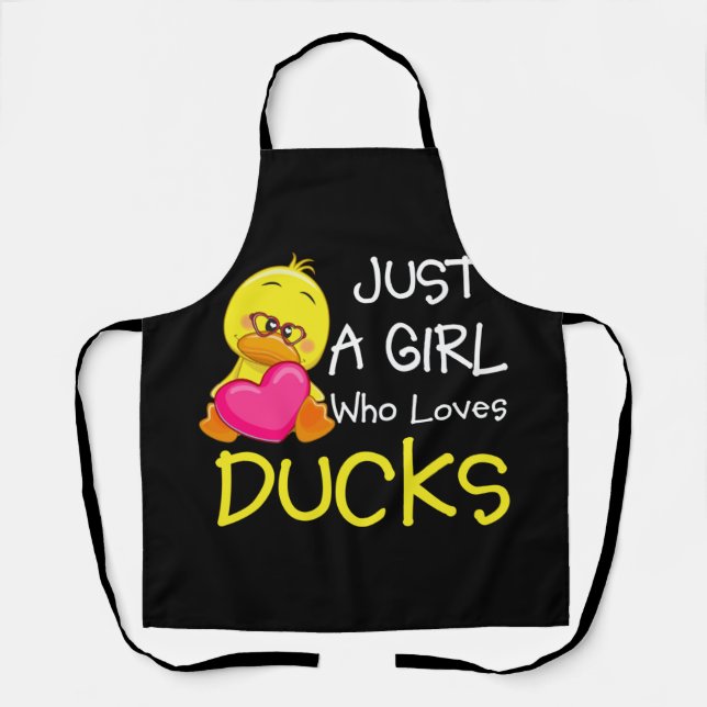 Just a Girl Who Loves Ducks - Cute Duck Lover Owne Schürze (Vorderseite)