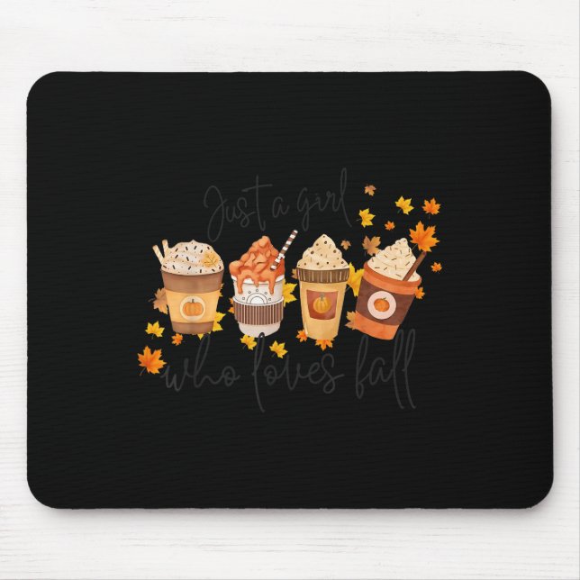 Just A Girl Who Loves Fall Pumpkin Football Cozy A Mousepad (Vorne)