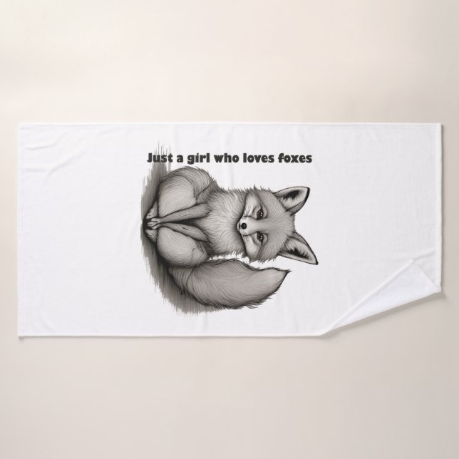 Just a girl who loves foxes badhandtuch set (Badehandtuch)