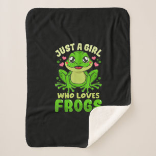 Just A Girl Who Loves Frogs Funny Frog Lovers Sherpadecke