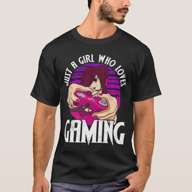 Just a Girl Who Loves Gaming Gambling Women Premiu T-Shirt (Vorderseite)