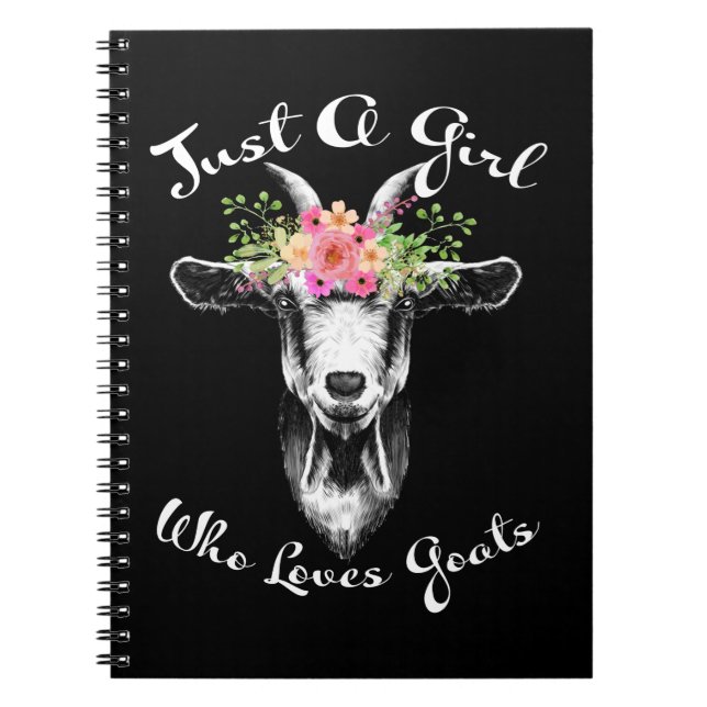 Just a Girl who loves Goats Farmer Women Goat Notizblock (Vorderseite)