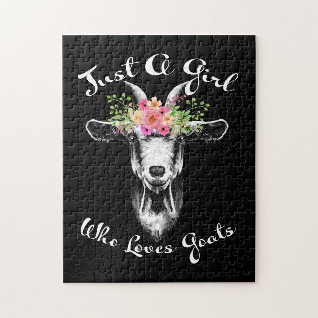 Just a Girl who loves Goats Farmer Women Goat Puzzle (Vertikal)