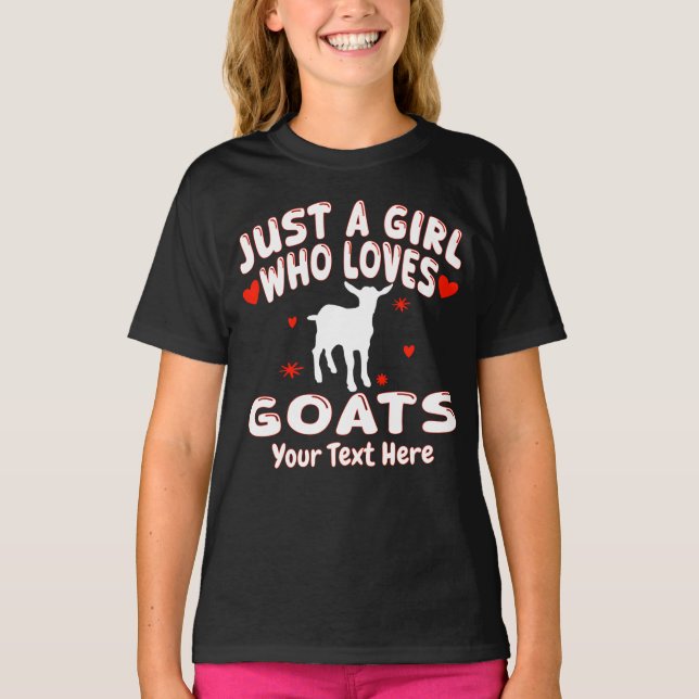 Just A Girl Who Loves Goats Personalized T-Shirt (Vorderseite)