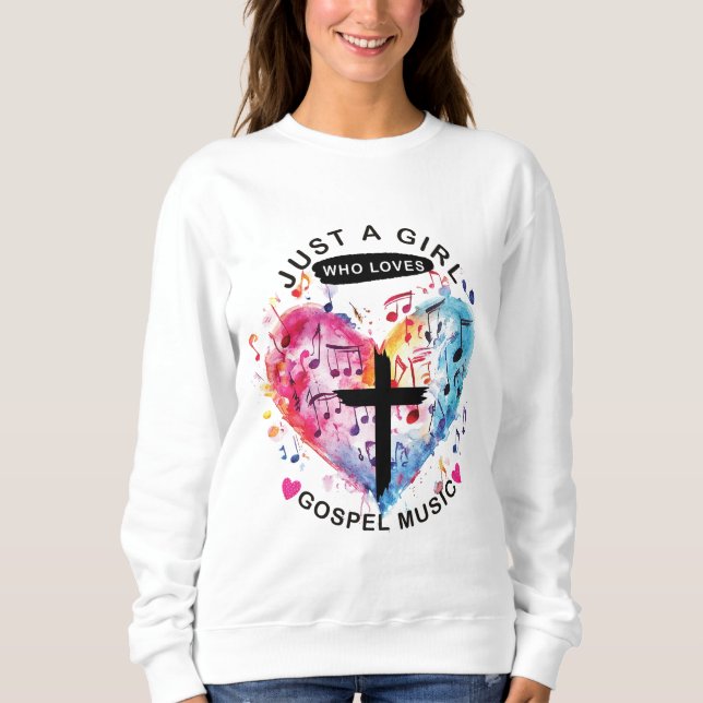 Just a Girl Who Loves Gospel Music(Heart) Shirt (Vorderseite)