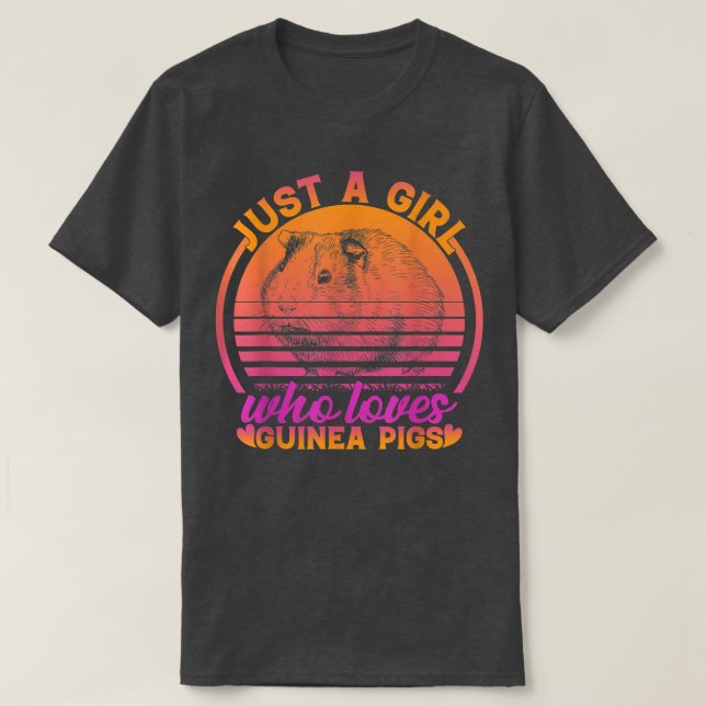 Just a Girl Who Loves Guinea Pigs cute animals Gui T-Shirt (Design vorne)