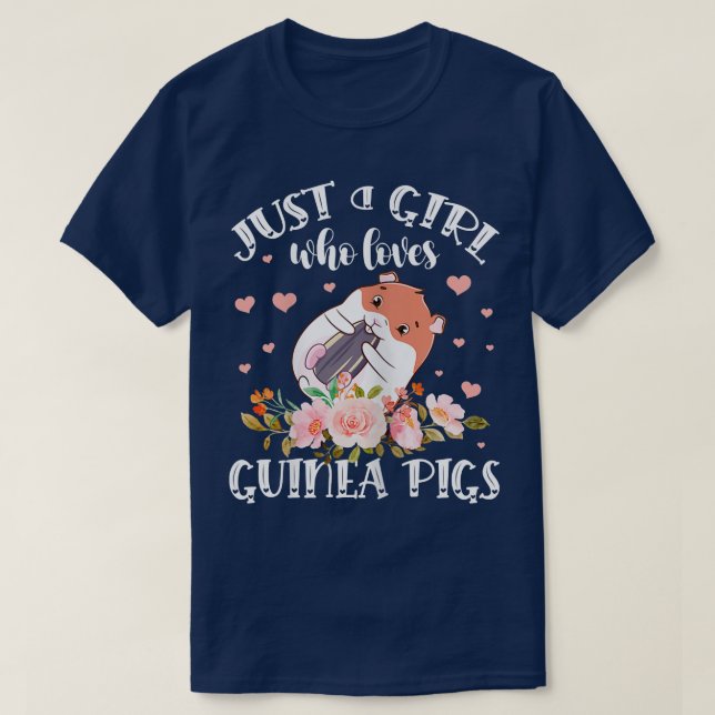 Just A Girl Who Loves Guinea Pigs Guinea Pig Lover T-Shirt (Design vorne)