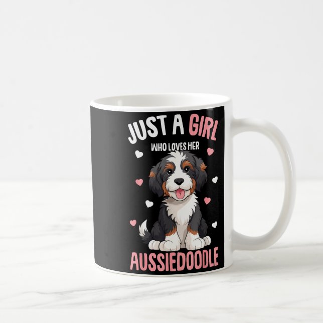 Just A Girl Who Loves Her Aussiedoodle Aussie Dood Kaffeetasse (Rechts)