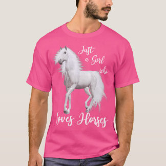 Just A Girl Who Loves Horses Horse Riding T-Shirt