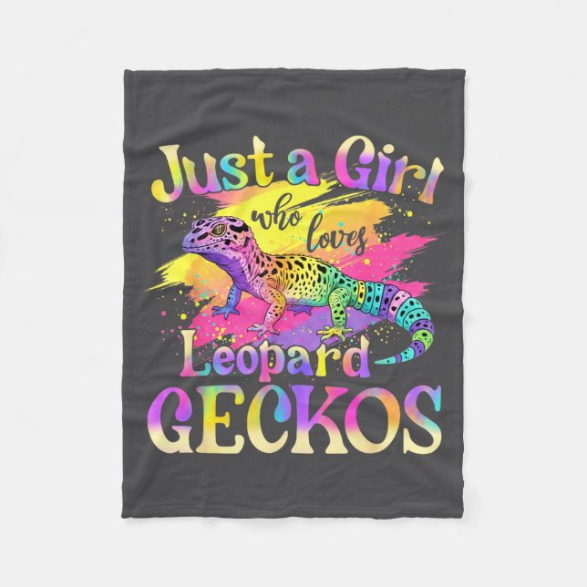 Just A Girl Who Loves Leopard Geckos  Fleecedecke (Vorderseite)