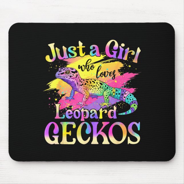 Just A Girl Who Loves Leopard Geckos  Mousepad (Vorne)