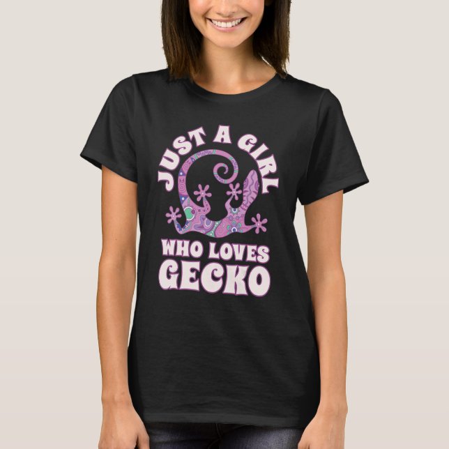 Just A Girl Who Loves Leopard Geckos T-Shirt (Vorderseite)