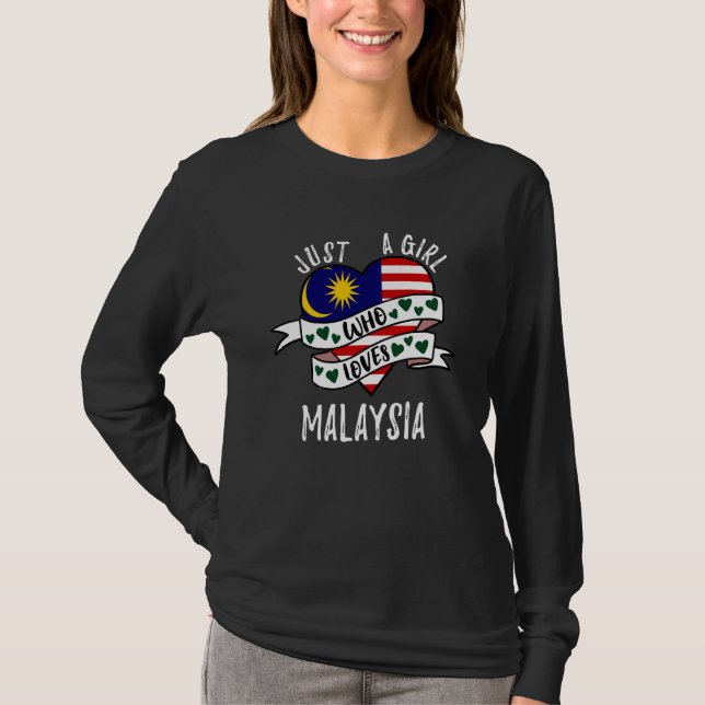 Just A Girl Who Loves Malaysia T-Shirt (Vorderseite)