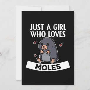 Just A Girl Who Loves Moles Cute Mole Costume Einladung