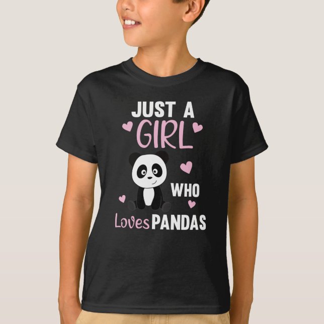 Just A Girl who Loves Pandas - Sweet Panda T-Shirt (Vorderseite)