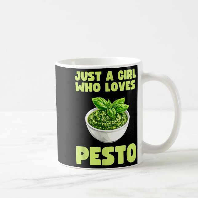 Just A Girl Who Loves Pesto Basil Pasta Italian Ad Kaffeetasse (Rechts)