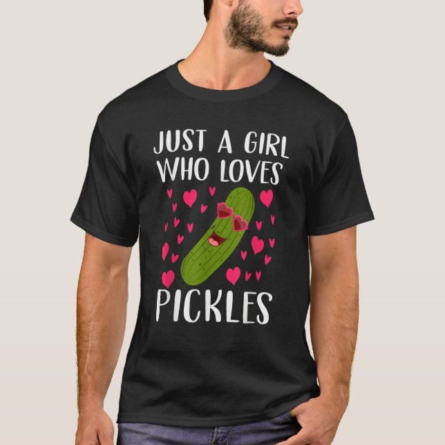 Just A Girl Who Loves Pickles Vegan   Cucumber Wom T-Shirt (Vorderseite)