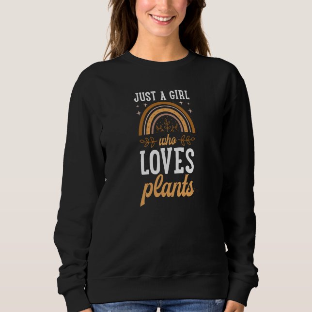 Just A Girl Who Loves Plants Bohemian Rainbow Boho Sweatshirt (Vorderseite)