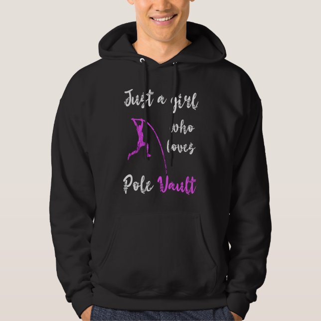 Just A Girl Who Loves Pole Vault Rod Jump Springer Hoodie (Vorderseite)