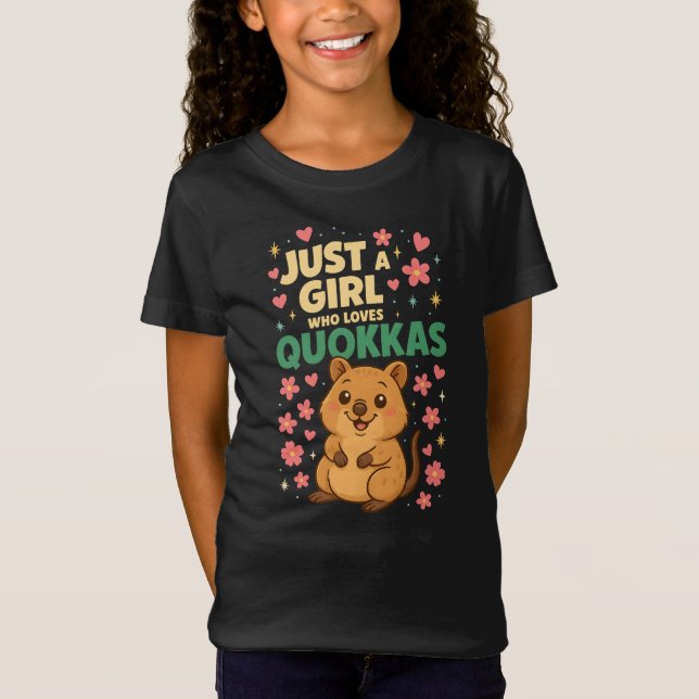 Just a Girl Who Loves Quokkas  Cute Smiling Quokka T-Shirt (Vorderseite)