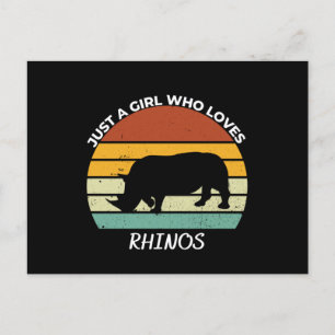 Just a girl who loves rhinos postkarte