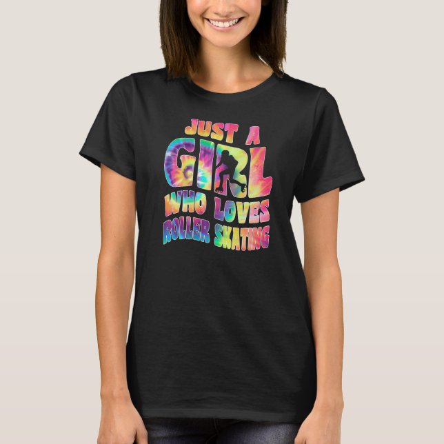 Just A Girl Who Loves Roller Skating Inline Skater T-Shirt (Vorderseite)