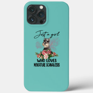 Just A Girl Who Loves Schnauzer Funny Schnauzer Case-Mate iPhone Hülle