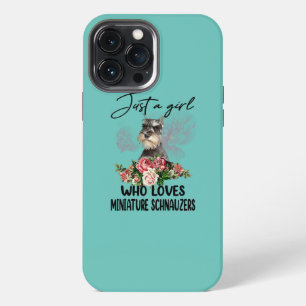 Just A Girl Who Loves Schnauzer Funny Schnauzer iPhone 13 Pro Max Hülle