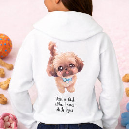 Just a Girl Who Loves Shih Tzus Dog Lover Hoodie