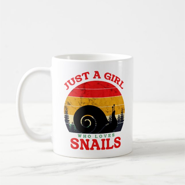 Just A girl Who Loves Snails Coffee Cup Kaffeetasse (Links)