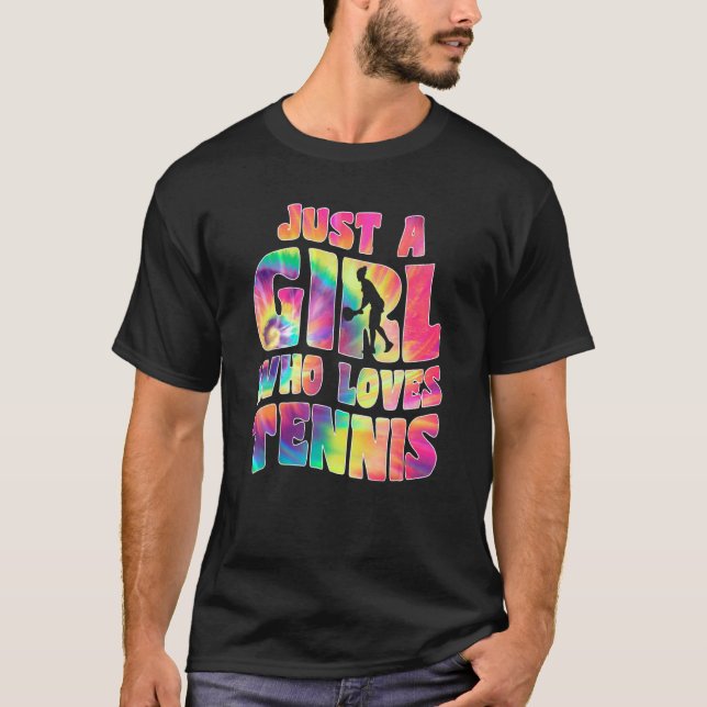 Just A Girl Who Loves Tennis   Tennis Player Sport T-Shirt (Vorderseite)