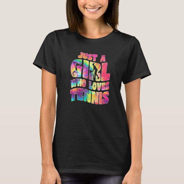 Just A Girl Who Loves Tennis  Tennis Player Sports T-Shirt (Vorderseite)