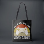Just A Girl Who Loves Video Games<br><div class="desc">Just A Girl Who Loves Video Games. This funny gamer accessory is a great gift for a woman, girl, teens & kids who love playing video games & computer games. If you're a geek and love console games & computer gaming, this design is for you! Includes a graphic of a...</div>