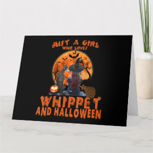 Just A Girl Who Loves Whippet Dog And Halloween Karte