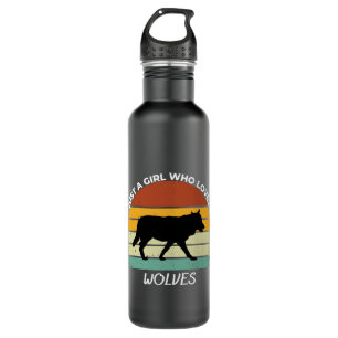Just a girl who loves wolves edelstahlflasche