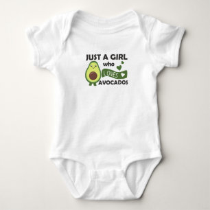 Just A Girl's Avocado Lieben Sweet Avocado Baby Strampler