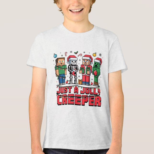 Just a Jolly Creeper Video Game Party Shirt (Vorderseite)
