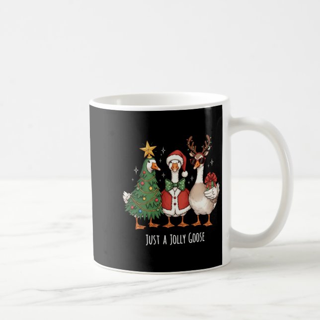 Just A Jolly Goose Christmas Goose Lovers Tree San Kaffeetasse (Rechts)