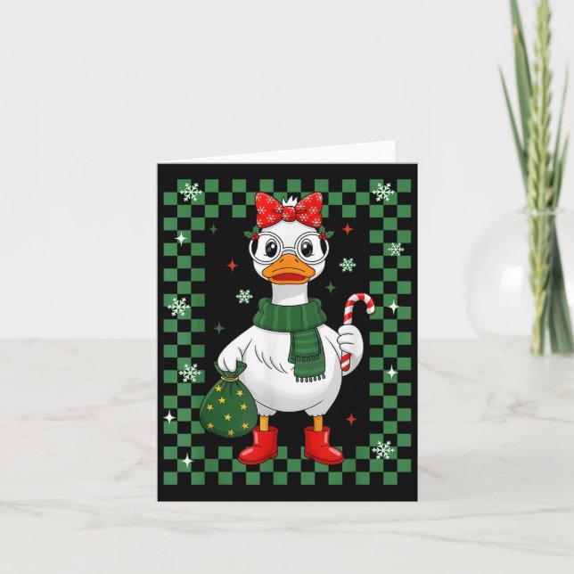 Just A Jolly Goose Christmas Silly Goose Funny Xma Karte (Vorderseite)