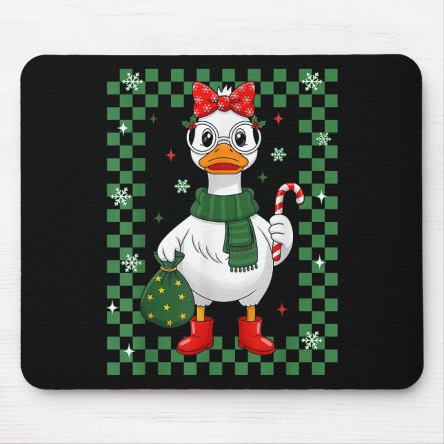 Just A Jolly Goose Christmas Silly Goose Funny Xma Mousepad (Vorne)