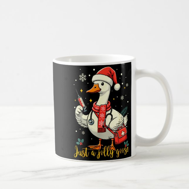 Just A Jolly Goose Nurse Christmas Funny Goose Nur Kaffeetasse (Rechts)