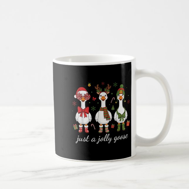 Just A Jolly Goose, Retro Christmas Goose, Santa G Kaffeetasse (Rechts)