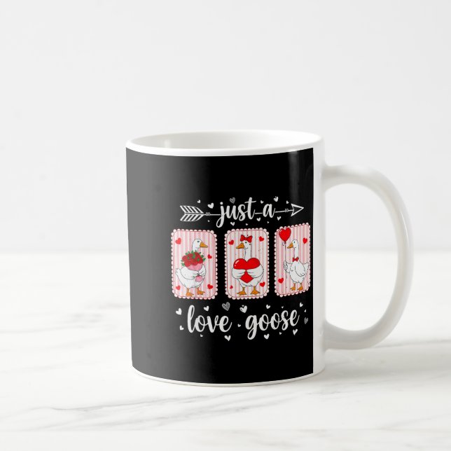 Just A Love Goose Funny Valentine Cute Goose For W Kaffeetasse (Rechts)