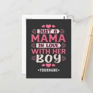 Just a Mama in Love with Her Boy Postkarte