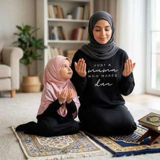 just a mama who makes dua muslim mom gift sweatshirt