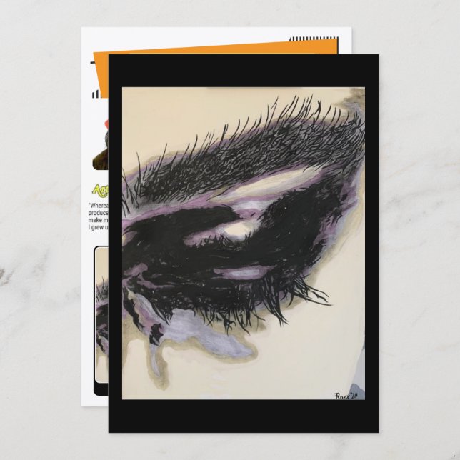 ‘Just a Memory’ Painting on a Small-Scale Print  Einladung (Vorne/Hinten)